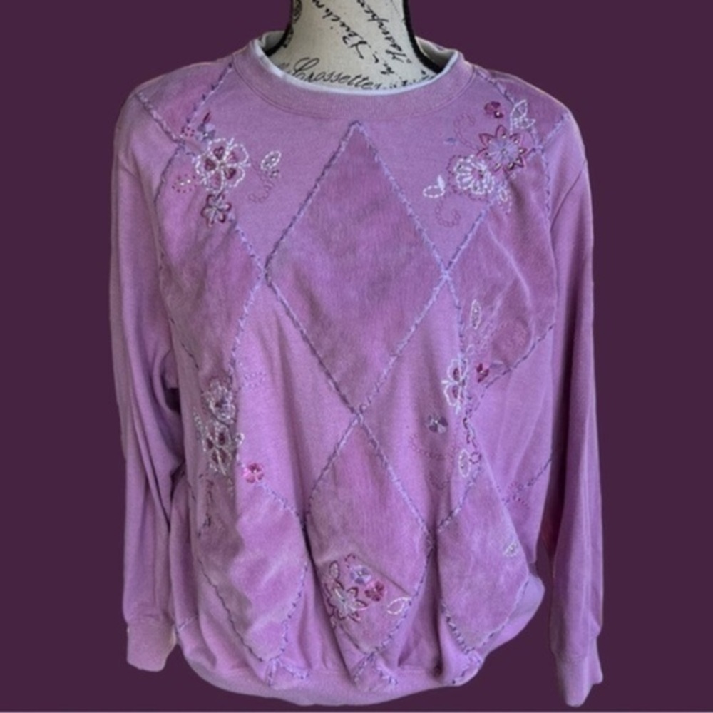 Alfred Dunner Patchwork Embellished Embroidered C… - image 1